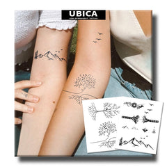 UBICA Tree of Life forearm tattoo design for minimalist, long-lasting wear.
