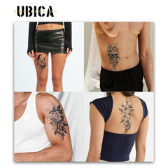 UBICA waterproof tattoo sticker withstands swimming and showers.