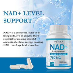 Vegan, non-GMO, gluten-free NAD+ supplement packaging