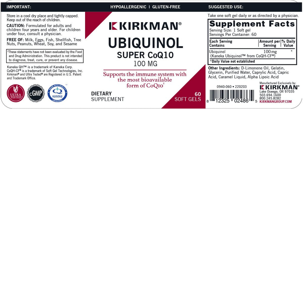 Soft-gel capsules of Ubiquinol 100 mg Super CoQ10