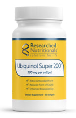 Front view of Ubiquinol 200mg softgels package