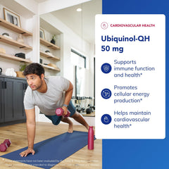 Supplement facts label for Ubiquinol-QH 50 mg