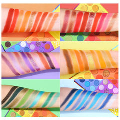 Glitter shades from UCANBE Splashy Candies palette captured in a close up shot.