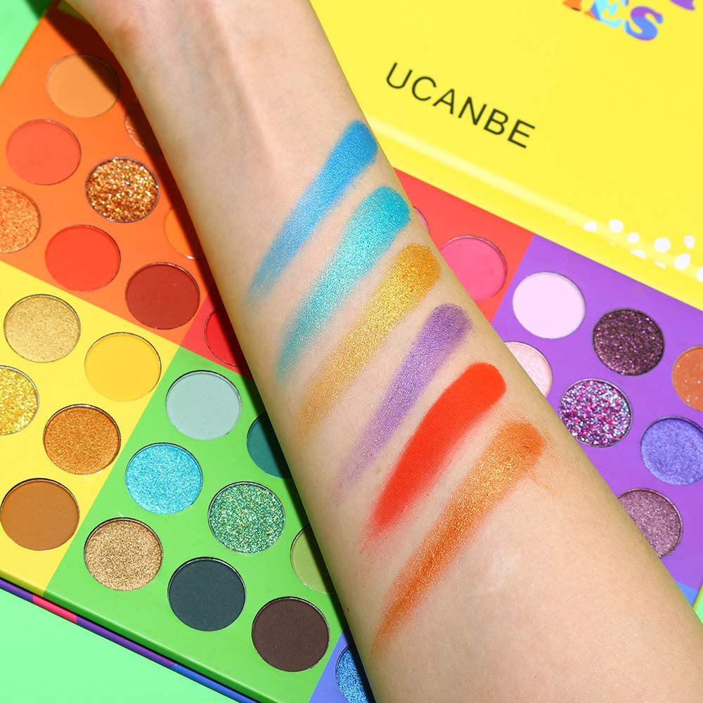Waterproof finish concept illustrated for UCANBE Splashy Candies palette longevity.