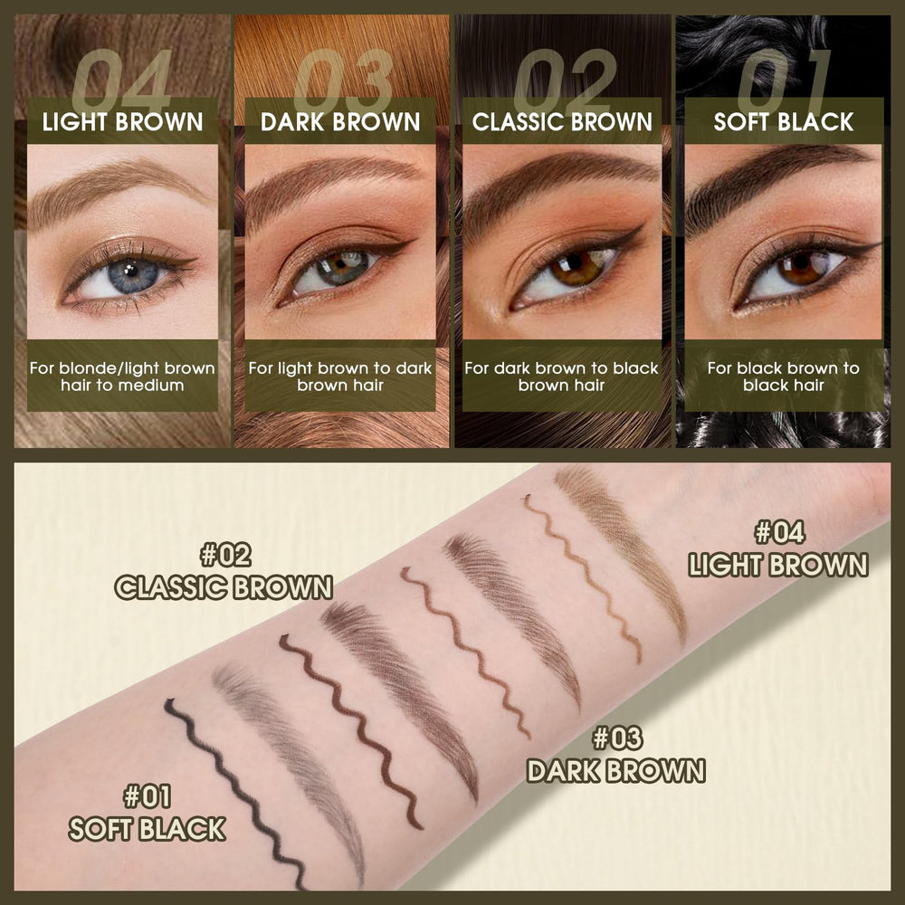 UCANBE Dual-ended pen with brush for versatile brow and liner looks