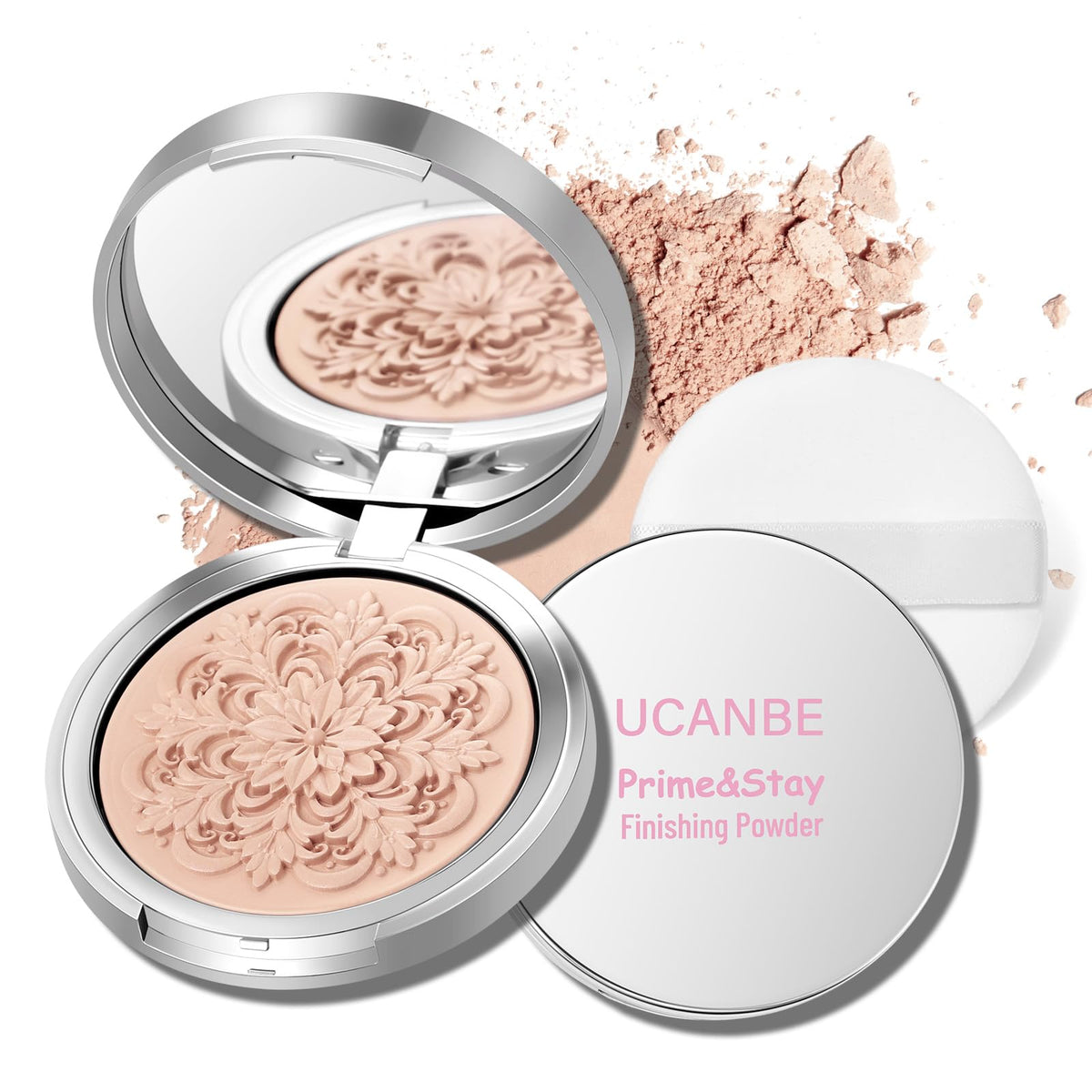 UCANBEMAKEUP SuperFreeze powder compact with all-day oil control for a natural finish.