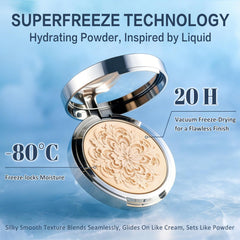 UCANBEMAKEUP SuperFreeze pressed powder pan close-up highlights texture