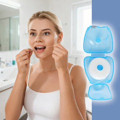 Travel-size, lightweight dental floss boxes for on-the-go use