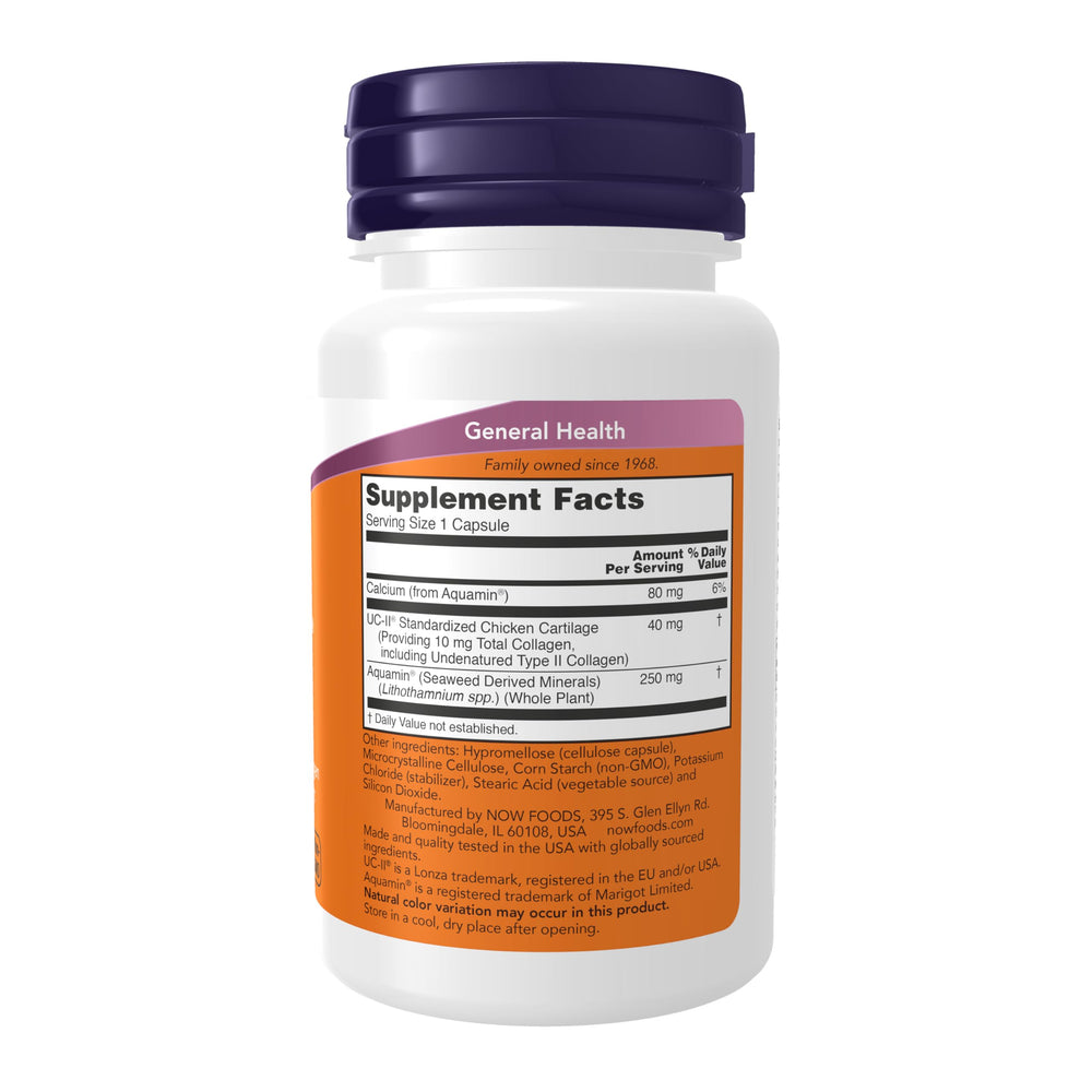 UC-II undenatured Type II collagen capsules close-up