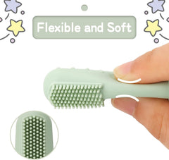 30 baby toothbrushes arranged together