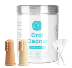 Main image of UHFi baby toothbrush kit in clay and ivory colors