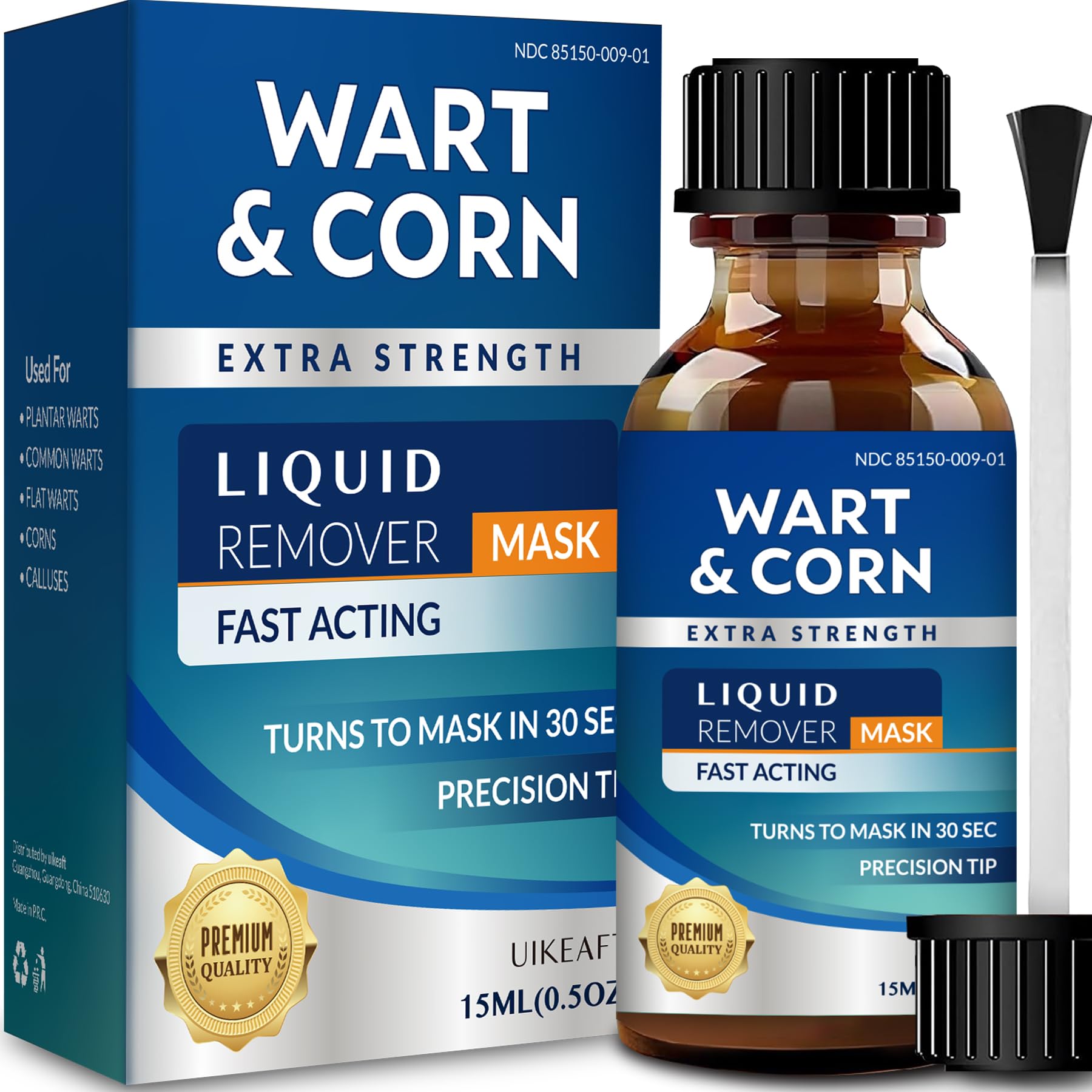 Uikeaft wart remover bottle—precision plantar wart treatment.