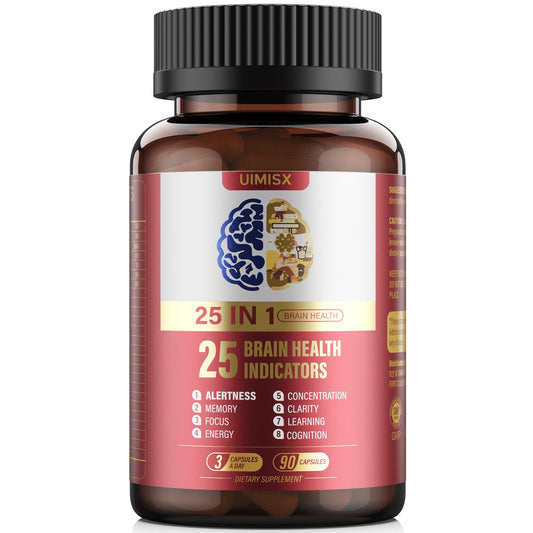 UIMISX brain supplement bottle on a white background