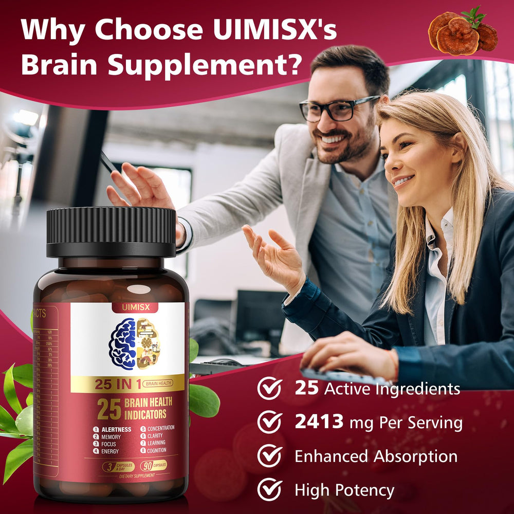 Herbal and mushroom blend including Ginkgo Biloba, Rhodiola, and Panax Ginseng