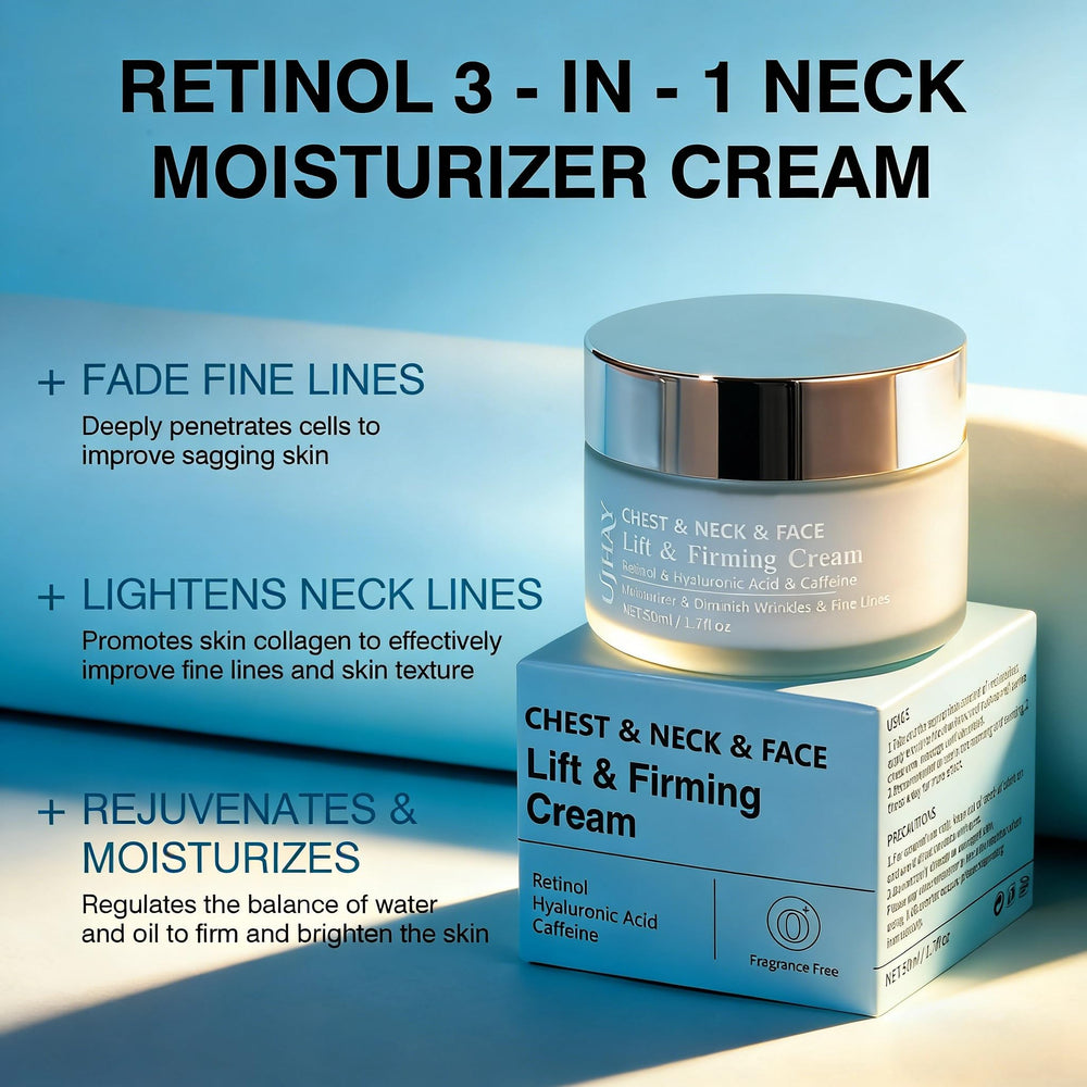 UJhay Hyaluronic Acid Neck Cream texture closeup emphasizing deep moisture.