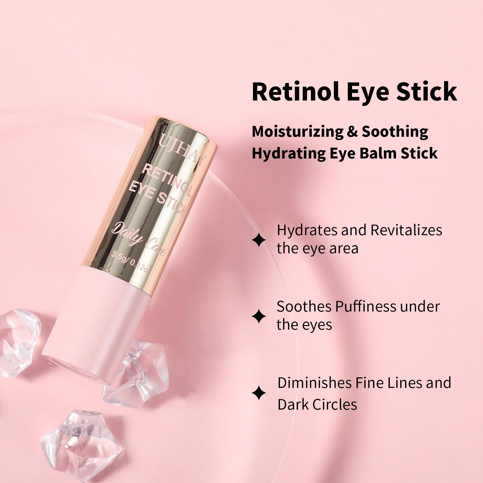 UJhay Retinol Eye Stick detail highlighting anti-aging blend