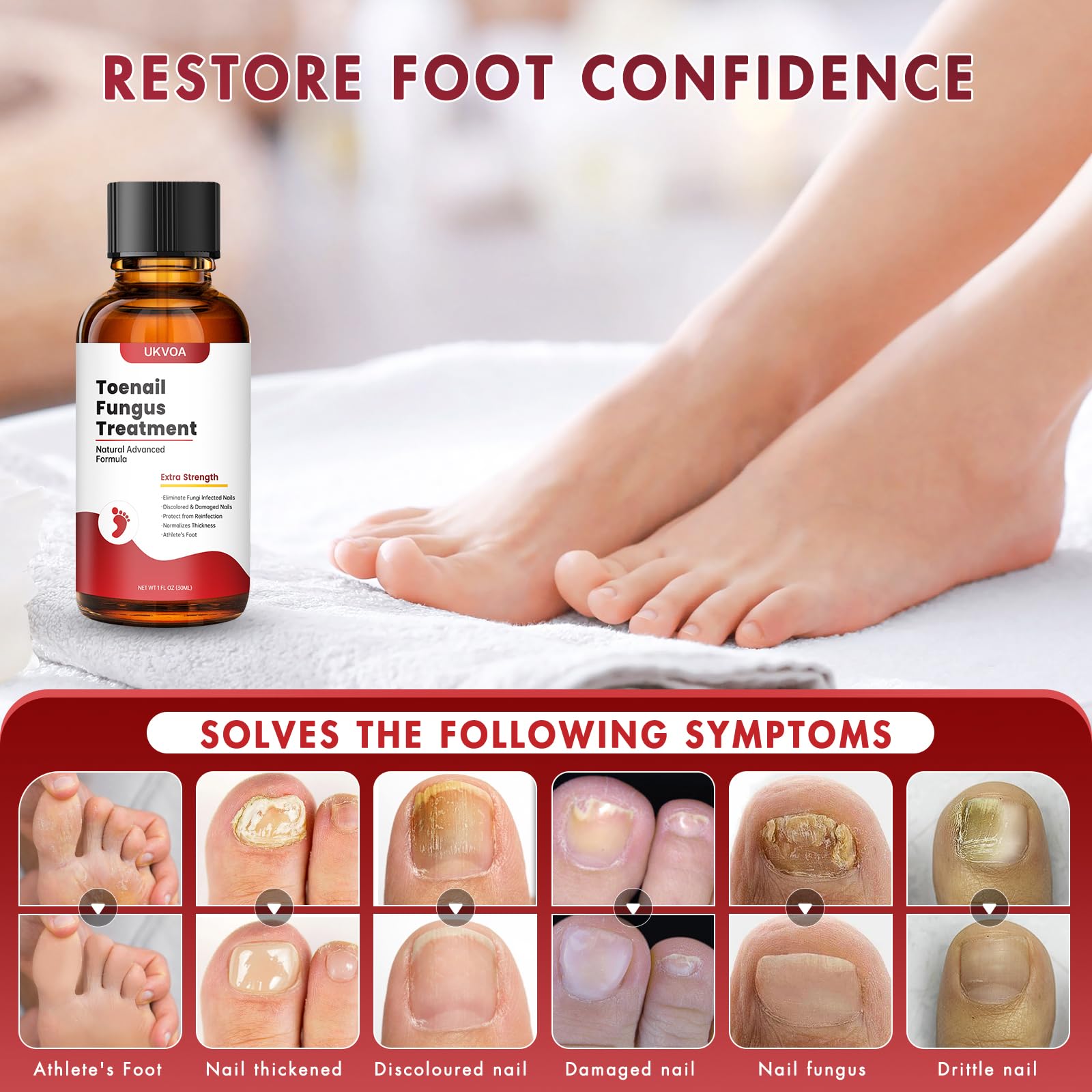 UKVOA treatment brush enables precise application for targeted nail care and faster absorption.