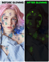 Ulmisfee mermaid-scale tattoos sheet 6 non-toxic and skin-friendly design