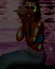 Ulmisfee mermaid-scale tattoos sheet 8 easy removal after celebrations