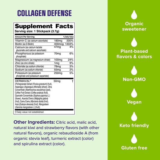Box of Ultima Replenisher Collagen Defense Electrolytes with 13 stickpacks