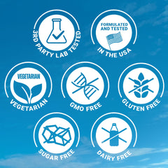 Ultimate EAA tablets vegan and gluten-free label appeals to plant-based diets.