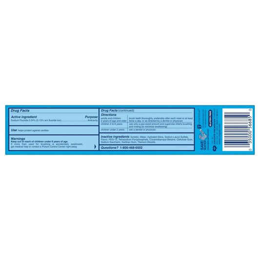 Close-up of Ultra Brite Clean Mint toothpaste tube