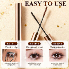 Packaging and setup of Ultra-Fine Lengthening Waterproof Mascara ready for daily wear.