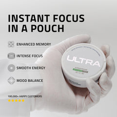 Ultra Focus Pouches Cool Mint flavor front packaging