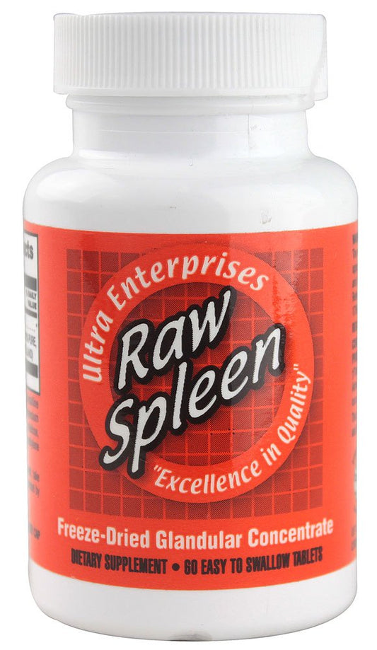 Ultra Glandulars Ultra Raw Spleen 200 mg – 60 Tabs bottle label