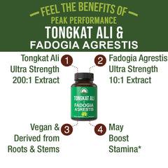 Illustration of ultra high strength Tongkat Ali and Fadogia Agrestis formula