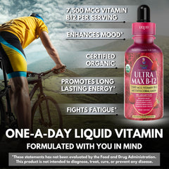 Strawberry flavor Ultra Max B12 bottle