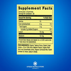 Two bottles of Ultra Strength Melatonin 12mg Gummies (Pack of 2) side by side