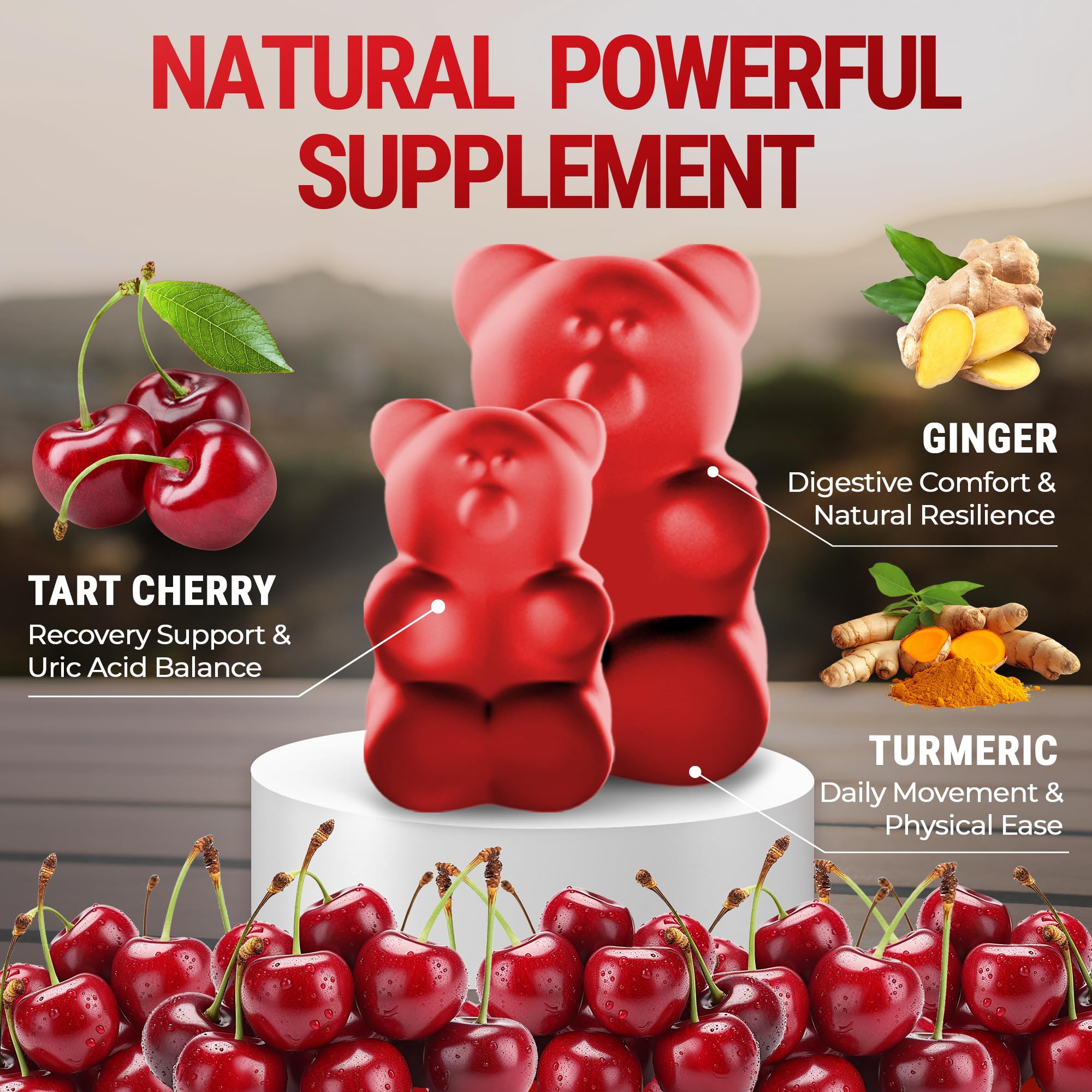 Packaging highlighting 10:1 Tart Cherry extract ratio