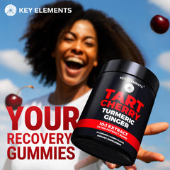 Vegan, gluten-free, sugar-free, organic Tart Cherry Gummies label