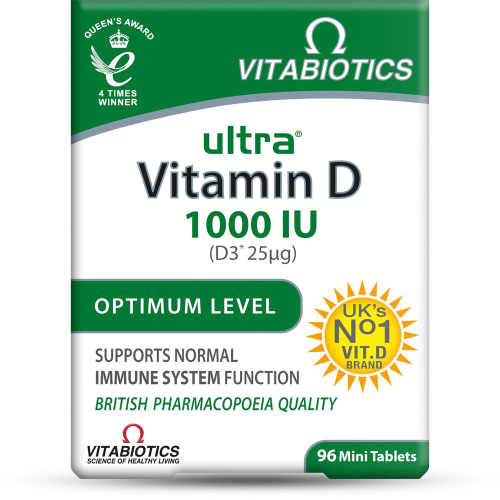 Front view of Ultra Vitamin D tablets 96-pack