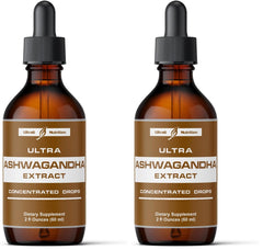 Ultra6 Ashwagandha Liquid Drops 2-pack bottle – front view