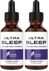 Bottle of Ultra6 Melatonin Drops with Valerian Root – Pack of 2