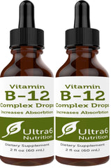Ultra6 Nutrition Vitamin B12 Sublingual Drops bottle front
