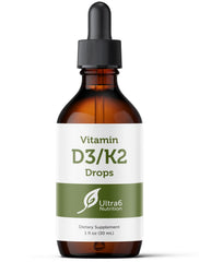 Ultra6 Nutrition Vitamin D3 and K2 Drops bottle 30 ml