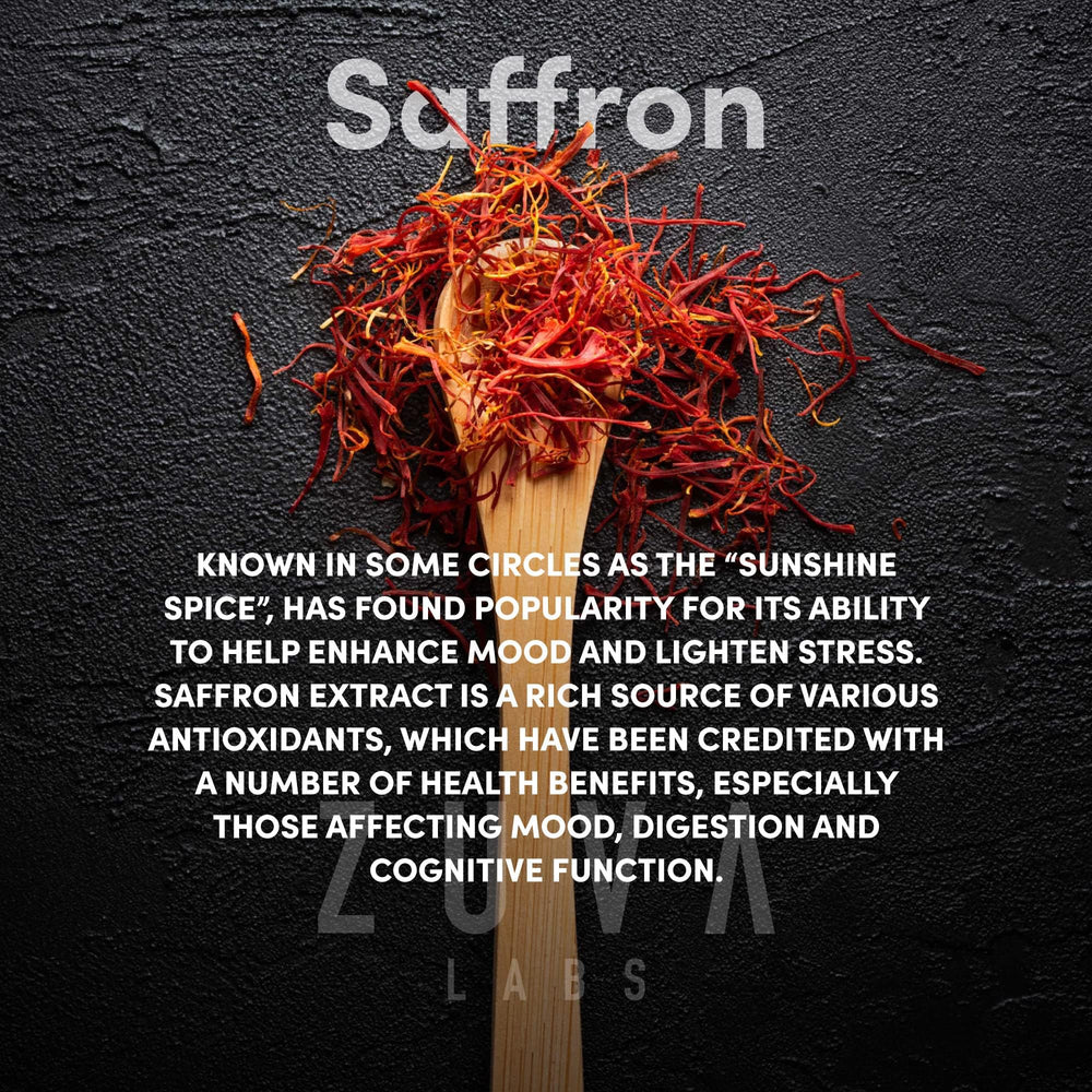 Saffron threads with capsules on white background