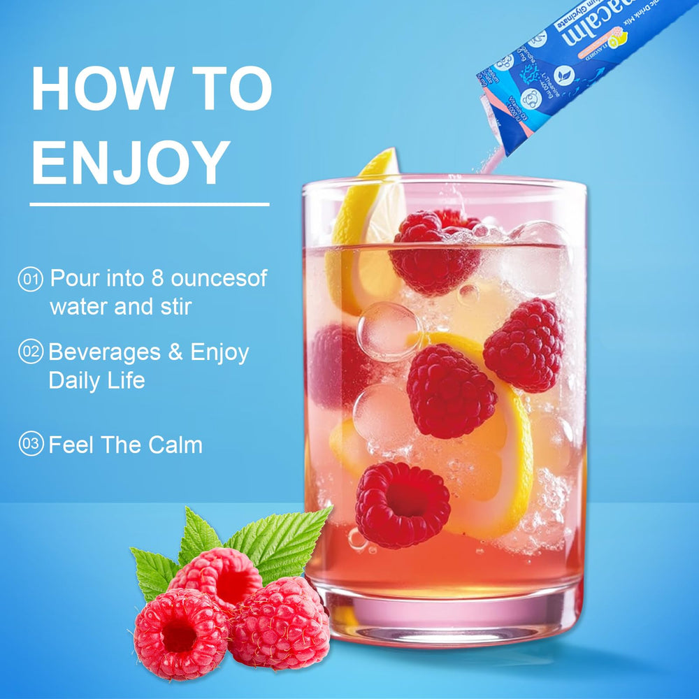 Raspberry lemon flavored drink mixer dissolving in water