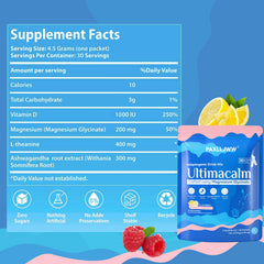 UltraCalm Raspberry Lemonade single-serve packets for on-the-go use