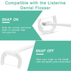 Flosser refill head removing plaque from hard-to-reach areas