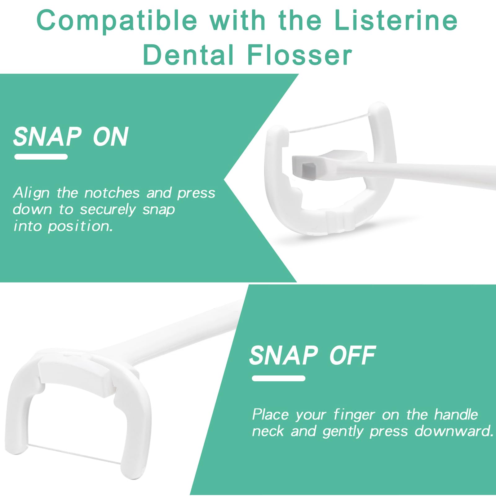 Flosser refill heads compatible with Listerine Ultraclean Access Flosser