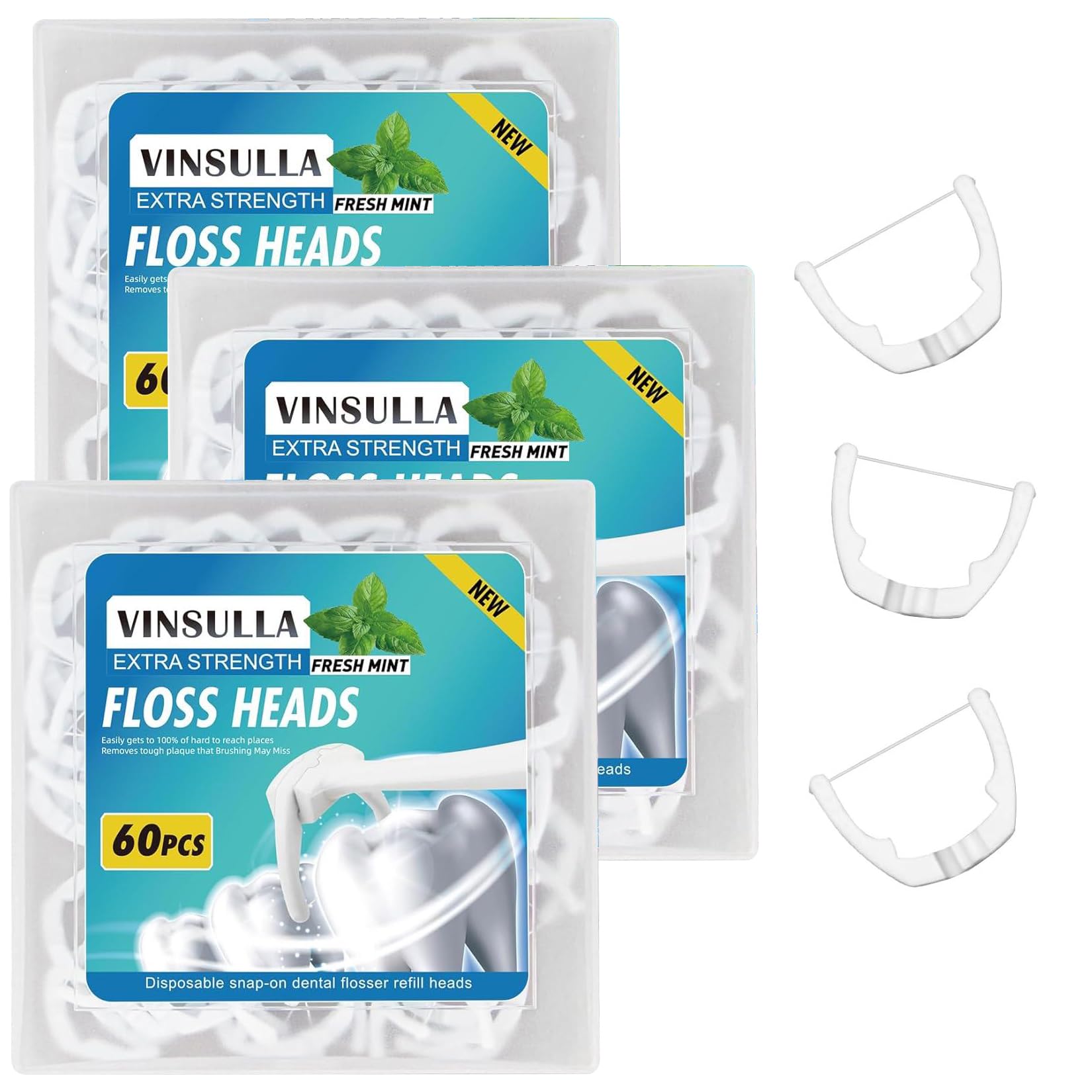 Mint Ultraclean Access Flosser refill heads, 60-count, pack of 3 - image 1