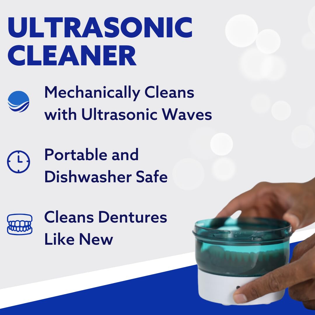 Aligners being cleaned with the ultrasonic cleaner