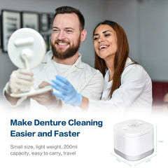 Top holes for cleaning longer items like toothbrush heads