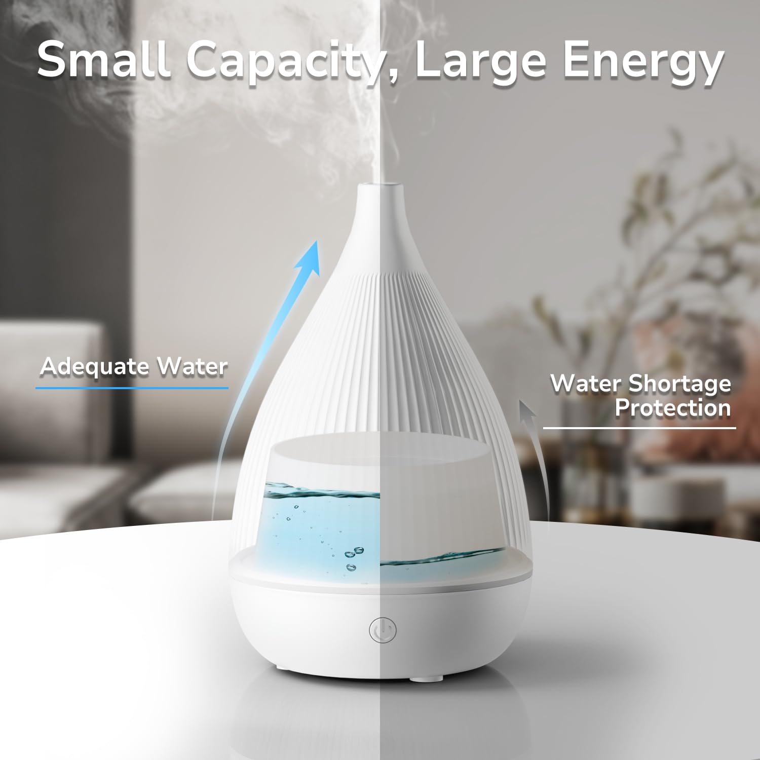 BPA-free PP material and sleek white finish