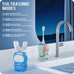 Cartoon astronaut design on children's toothbrush