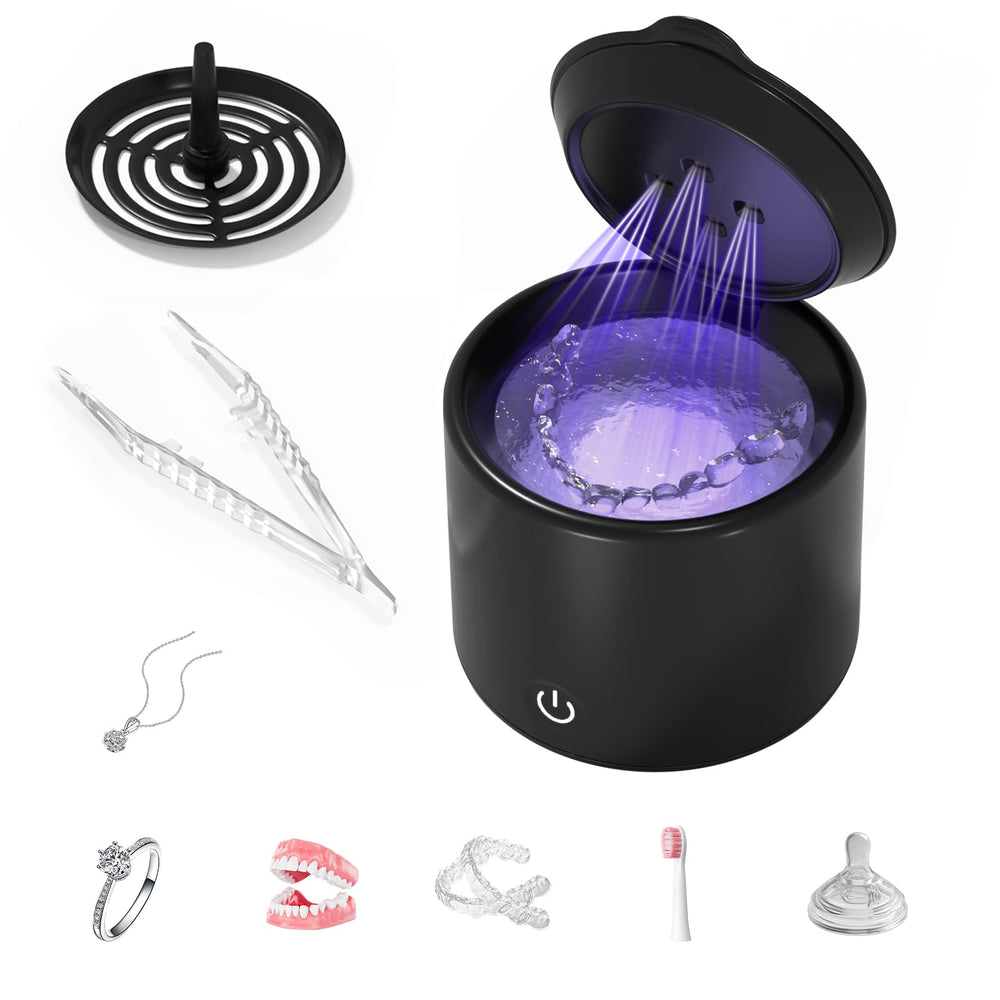 Front view of Ultrasonic Retainer Cleaner with 200ml tank
